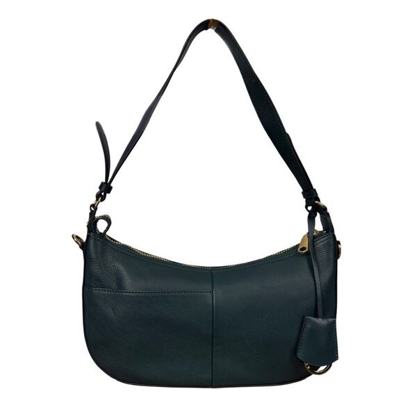 Radley London Teal Leather Hobo Shoulder Bag Purse Handbag Gold Tone Hardware - Picture 6 of 16